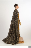  Photos Woman in Historical Dress 6 Medieval clothing brown dress cloak historical whole body 0002.jpg
